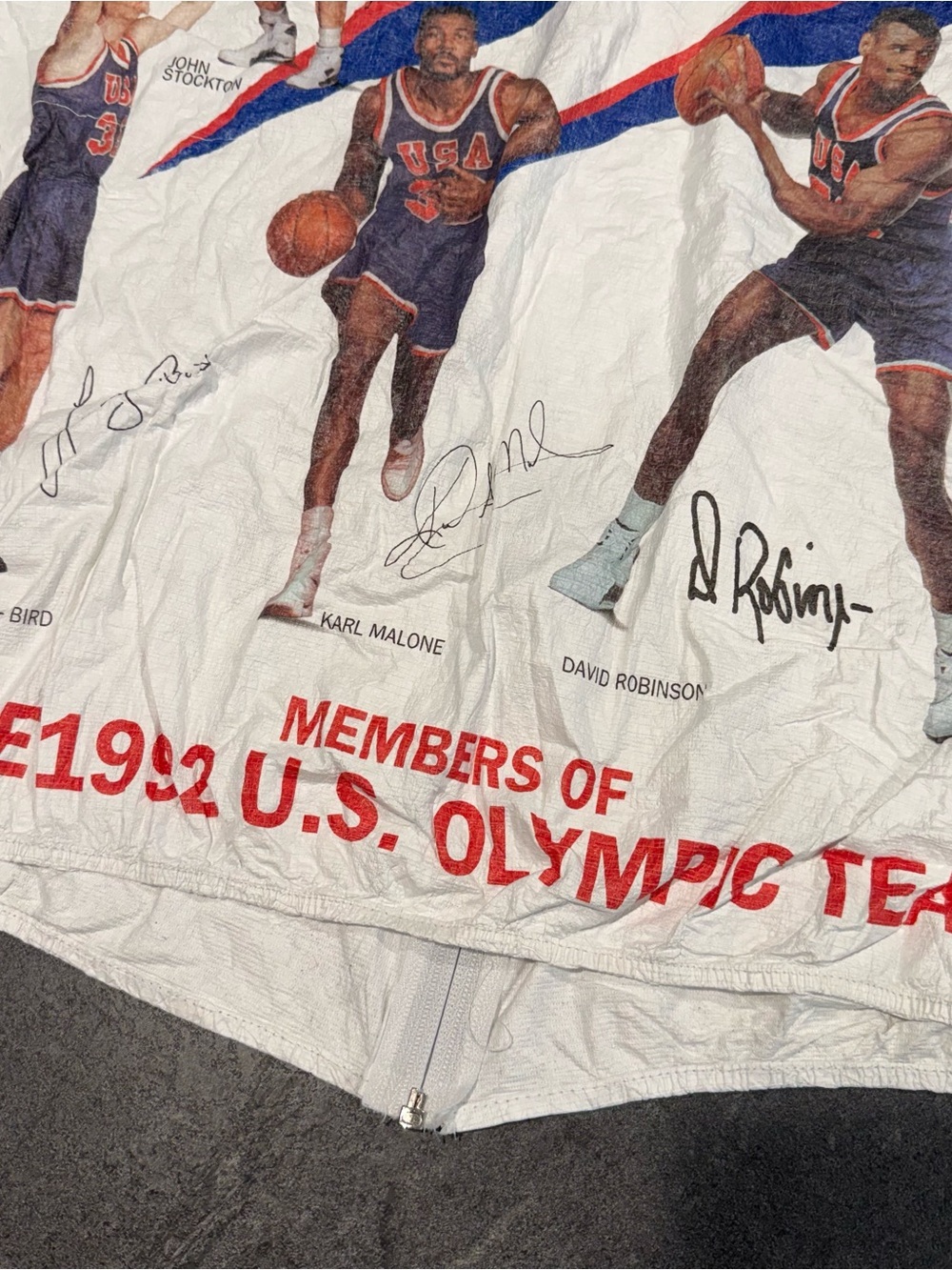 Vintage Team USA Olympics 1992 AOP light full zip jacket men’s Large Tyvek - Picture 9 of 12
